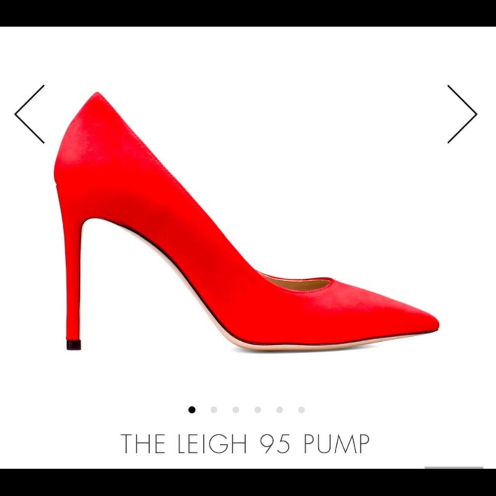 Stuart Weitzman Red Suede Leigh 95 Pump NEVER WORN! New in box